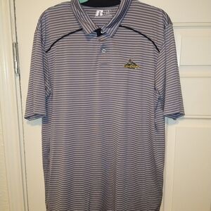 Russell Cameron University Aggies Striped Short Sleeve Polo Shirt Men's sz Large